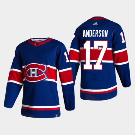 Montreal Canadiens Josh Anderson 17 2020-21 Reverse Retro Authentic Shirt - Mannen